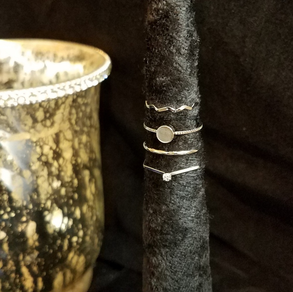 Delicate midi 4 ring set